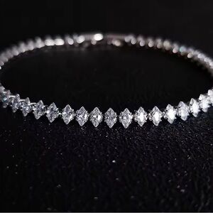 Marquis Silvery Tennis Bracelet